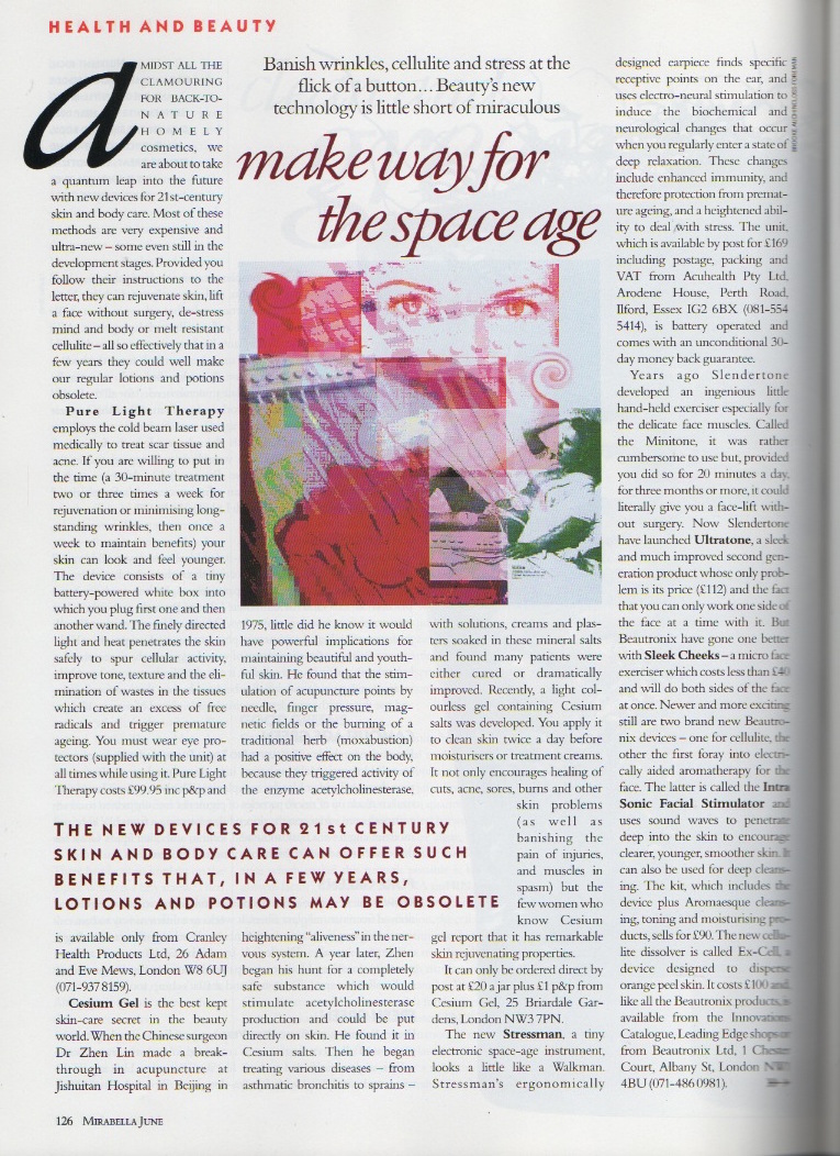 Leslie Kenton Review of The Gel in Mirabella Magazine